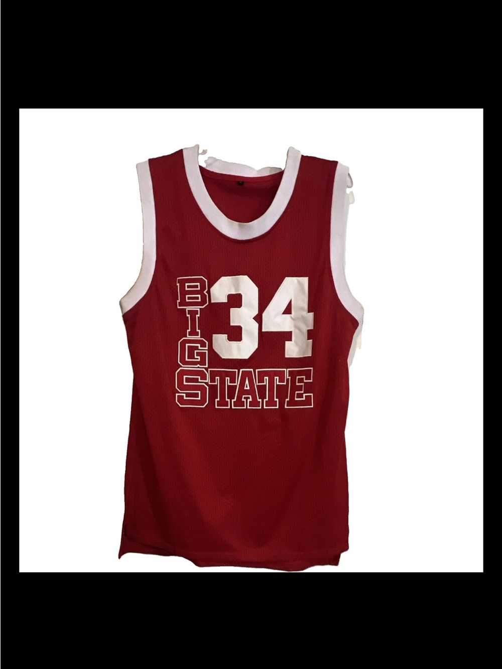 Red 'Big State' 34 Athletic Jersey- Men’s